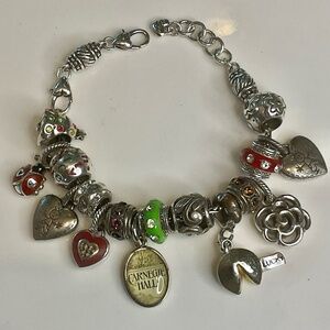 Beautiful Vintage Brighton Chunky 16 Charm Bracelet & 2 Charm Bracelet Starters